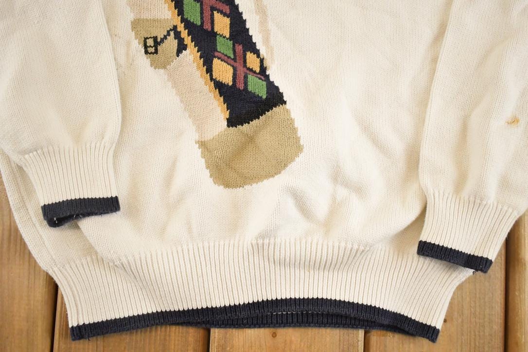 Vintage 1990s Golf Classics Knit Crewneck Sweater Men's M from propervintagecanada