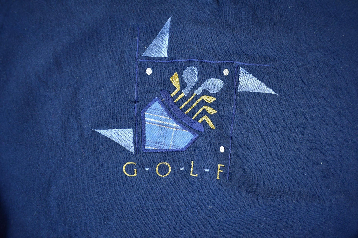 Vintage 1990s Golf Collared Sweatshirt Men's M from propervintagecanada