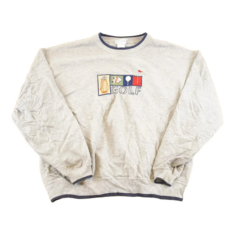 Vintage 1990s Golfing Heavyweight Souvenir Crewneck Sweatshirt Men's XL from propervintagecanada