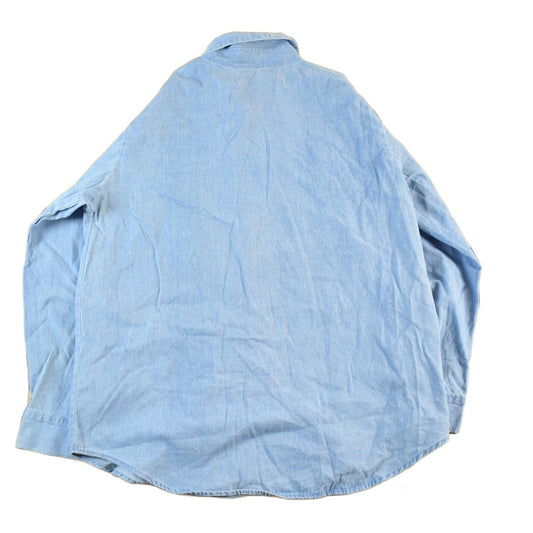 Vintage 1990s Goofy Disney Denim Button Up Shirt Women's Large from propervintagecanada