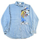 Vintage 1990s Goofy Disney Denim Button Up Shirt Women's Large from propervintagecanada