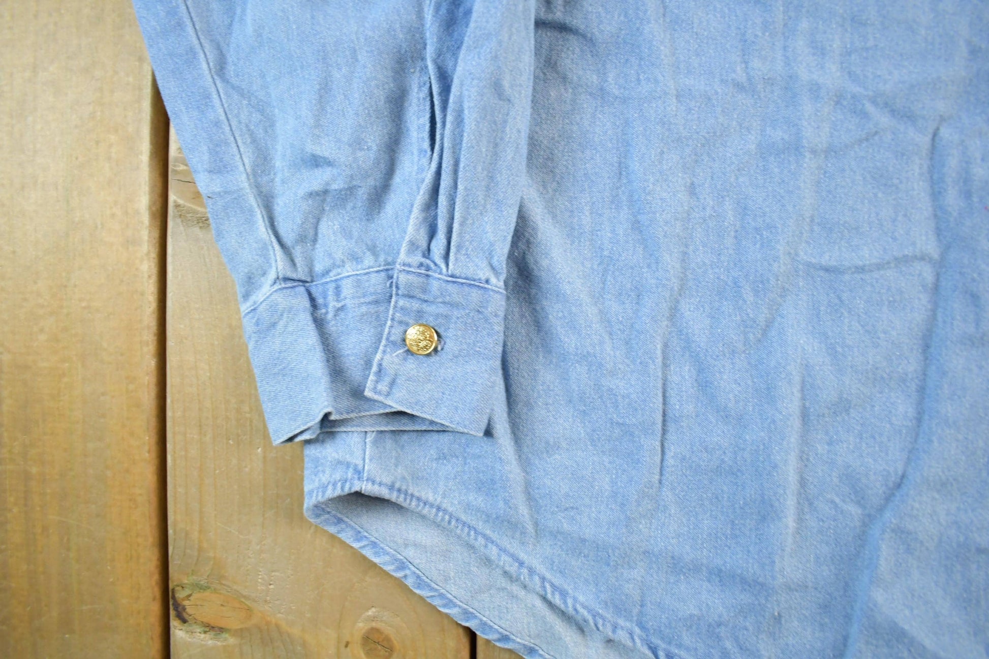 Vintage 1990s Goofy Disney Denim Button Up Shirt Women's Large from propervintagecanada