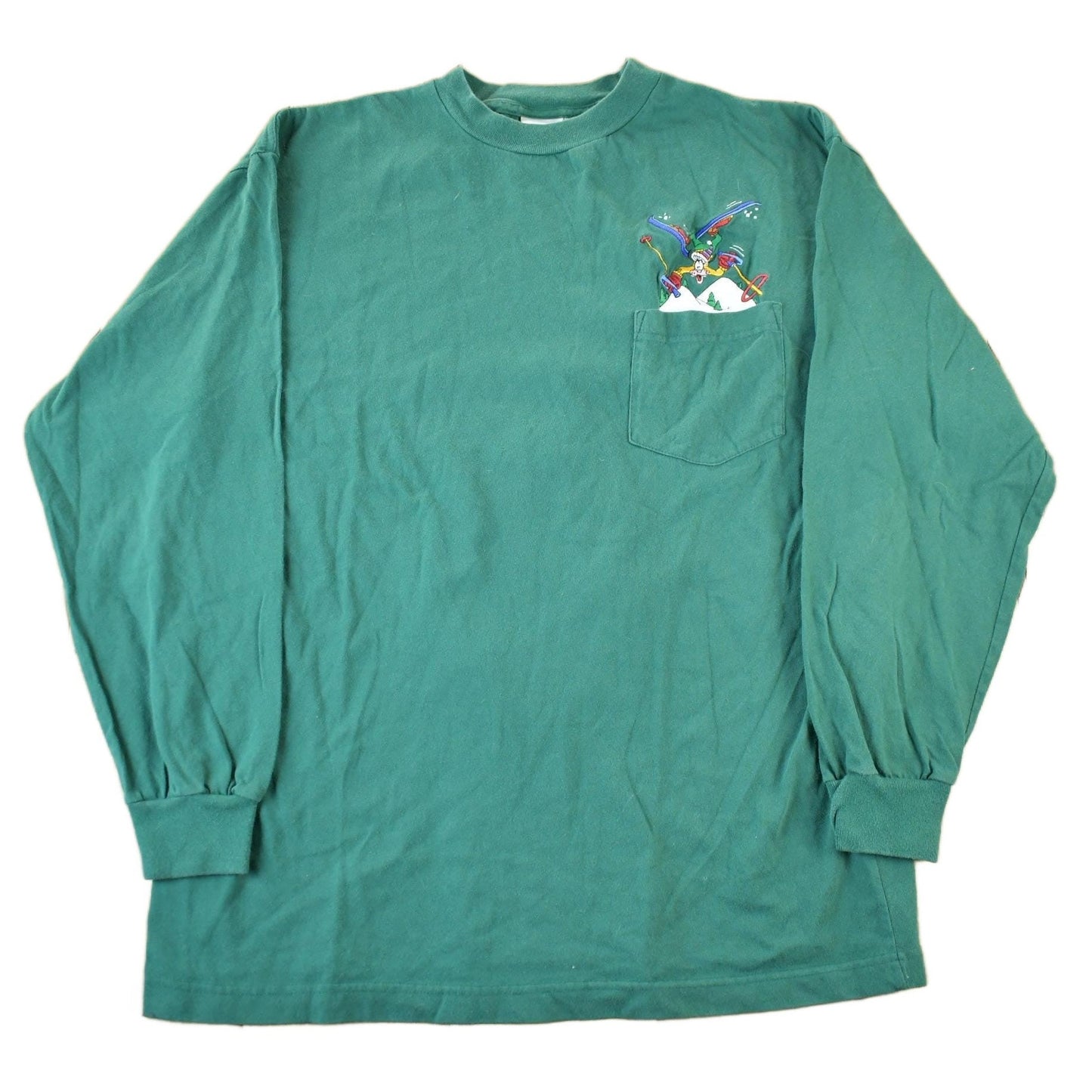 Vintage 1990s Goofy Skiing Disney Long Sleeve T Shirt Men's Large from propervintagecanada