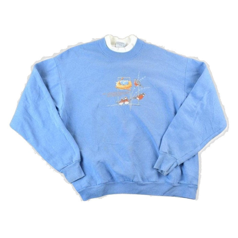Vintage 1990s Gopher Sport Robin Bird Outdoorsman Double Collar Crewneck Sweatshirt Men's Medium from propervintagecanada