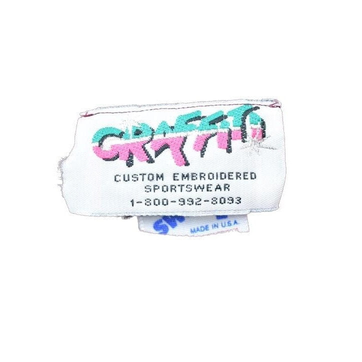 Vintage 1990s Grafitti Custom Embroidered Sportswear Floral Rose Cute Crewneck Sweater Men's Small from propervintagecanada