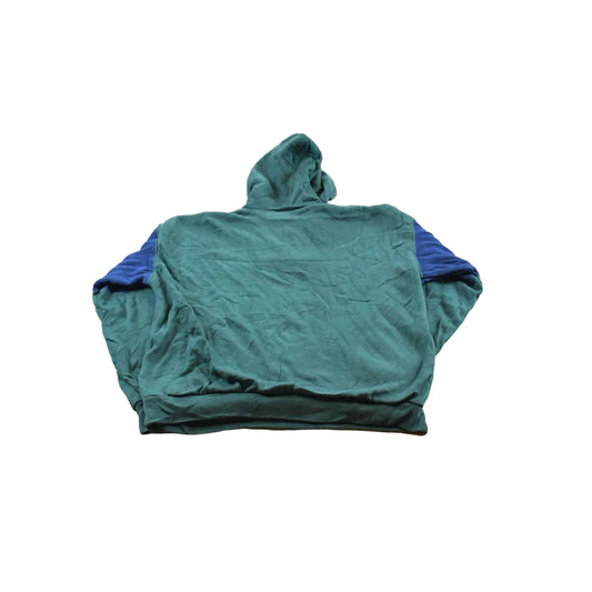 Vintage 1990s Grand Banks Performance Color Block Thermal Lined Henley Collar Hoodie Sweatshirt Men's S from propervintagecanada