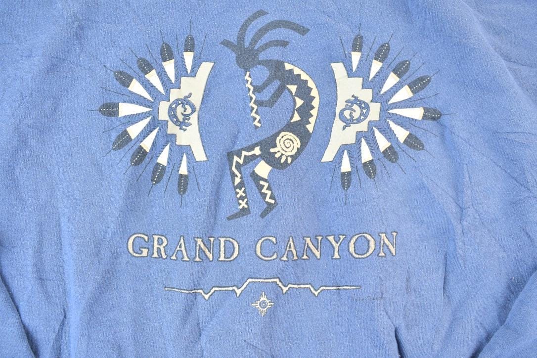 Vintage 1990s Grand Canyon Souvenir Aztec Crewneck Sweatshirt Made In USA Men's XL from propervintagecanada