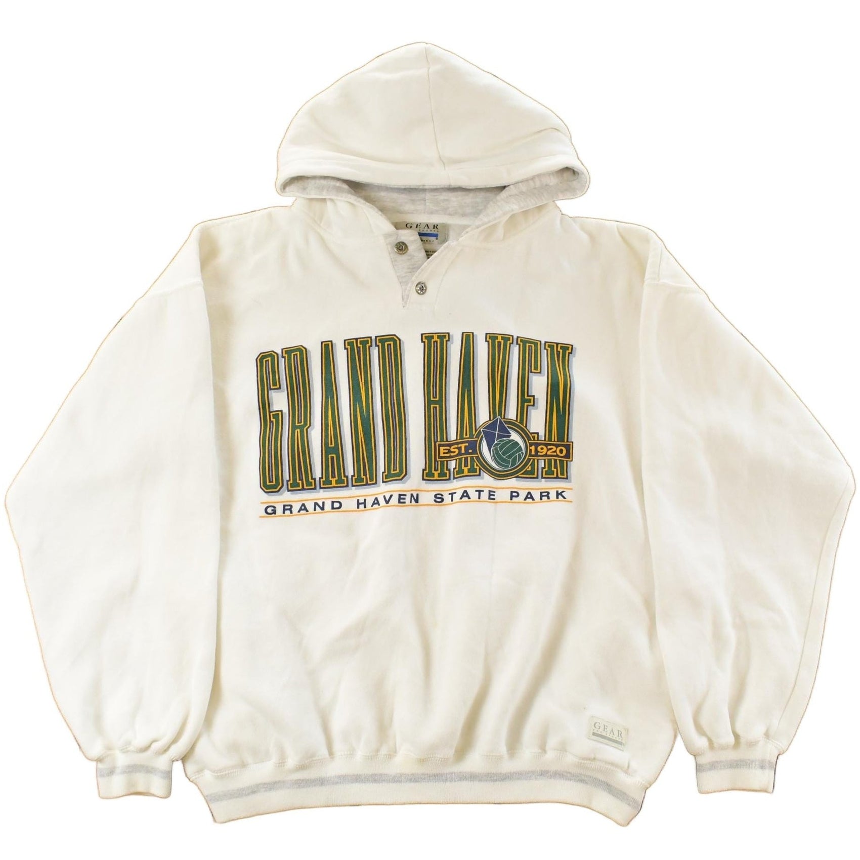 Vintage 1990s Grand Haven State Park Michigan Hoodie Men's Large from propervintagecanada