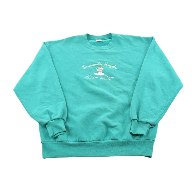 Vintage 1990s Grandma's Angels Embroidered Crewneck Sweatshirt Men's M from propervintagecanada