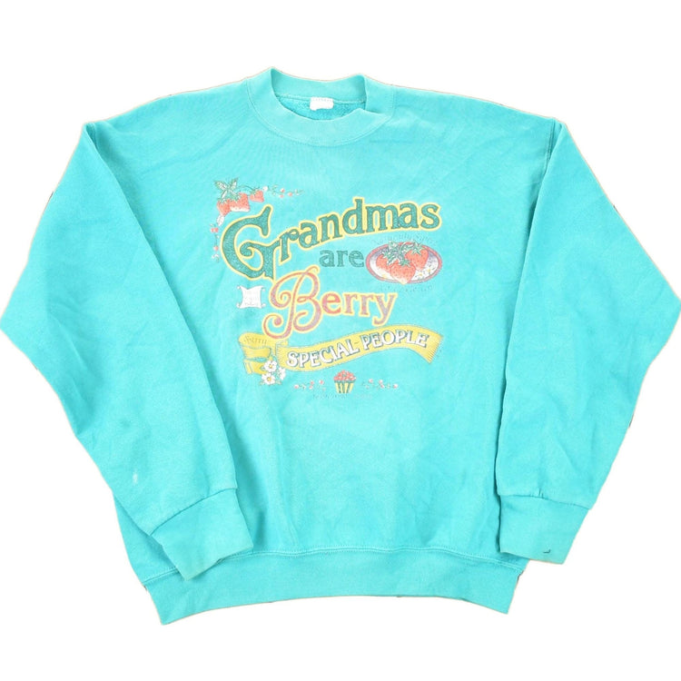 Vintage 1990s Grandmas Are Berry Special Cute Strawberry Crewneck Sweatshirt Women's L from propervintagecanada