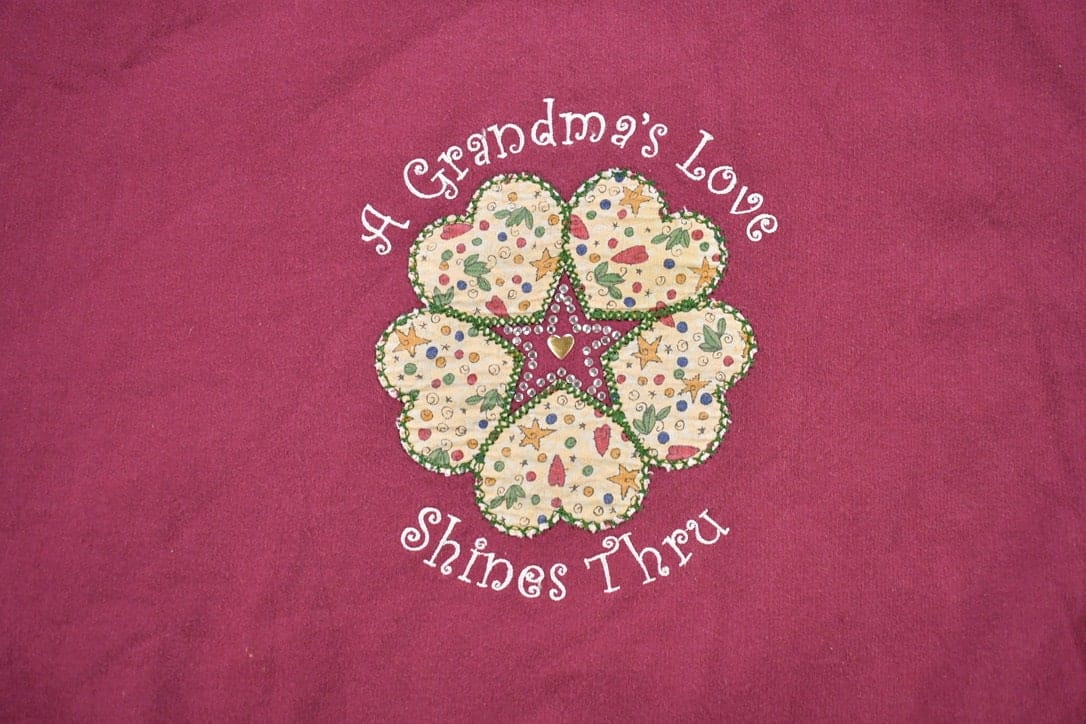 Vintage 1990s Grandmas Love Crewneck Sweater Men's Large from propervintagecanada