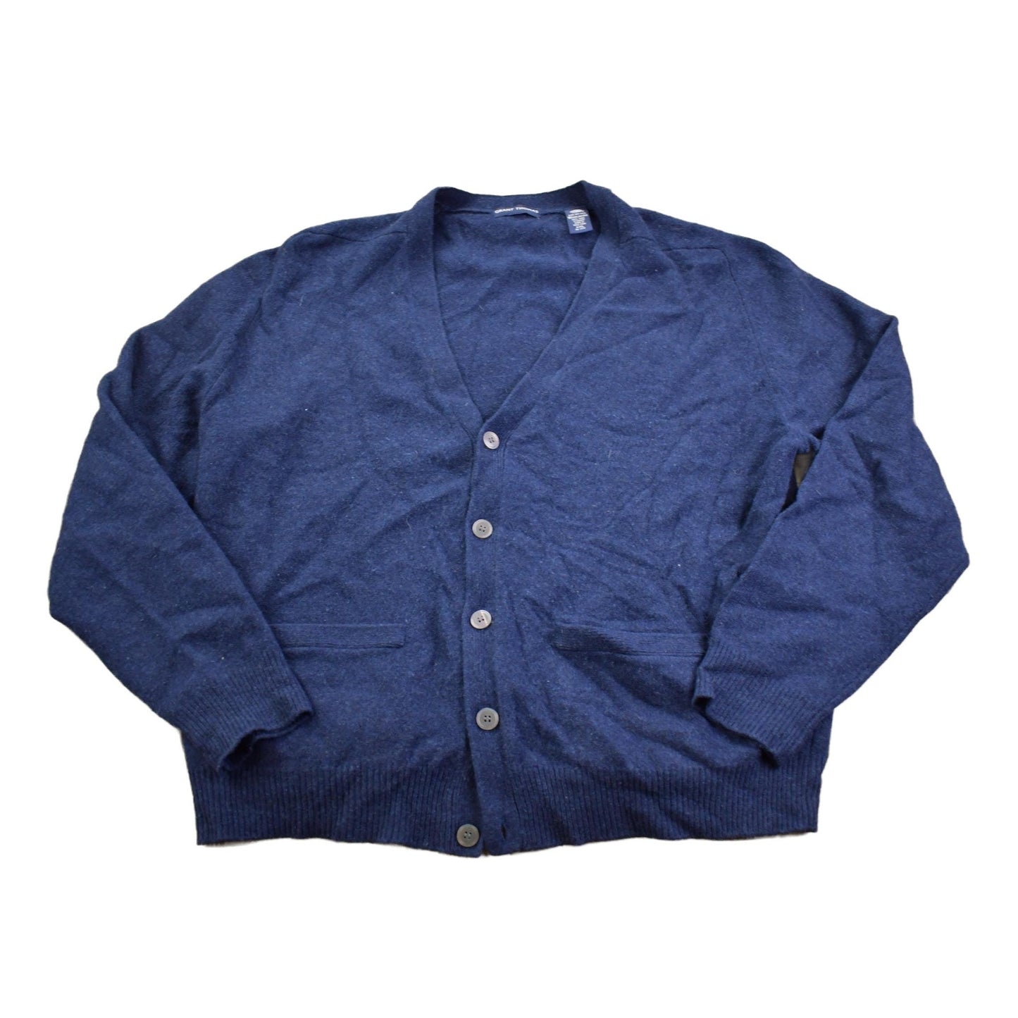 Vintage 1990s Grant Thomas 100% Wool Knit Cardigan Sweater Men's XL from propervintagecanada