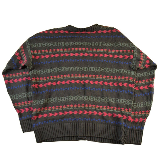 Vintage 1990s Graphix Abstract Striped Knit Cardigan Sweater Men's Large from propervintagecanada