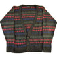 Vintage 1990s Graphix Abstract Striped Knit Cardigan Sweater Men's Large from propervintagecanada