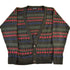 Vintage 1990s Graphix Abstract Striped Knit Cardigan Sweater Men&