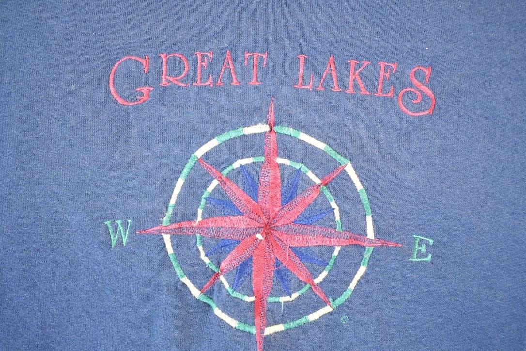 Vintage 1990s Great Lakes Compass Crewneck Sweatshirt Mens M from propervintagecanada