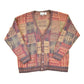 Vintage 1990s Great Lakes Country Abstract Knit Cardigan Sweater Men's XL from propervintagecanada