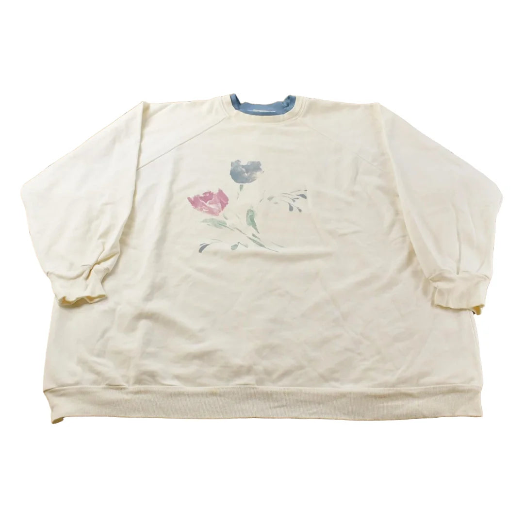 Vintage 1990s Great Lakes Floral Nature Graphic Crewneck Sweatshirt Women's 3X from propervintagecanada