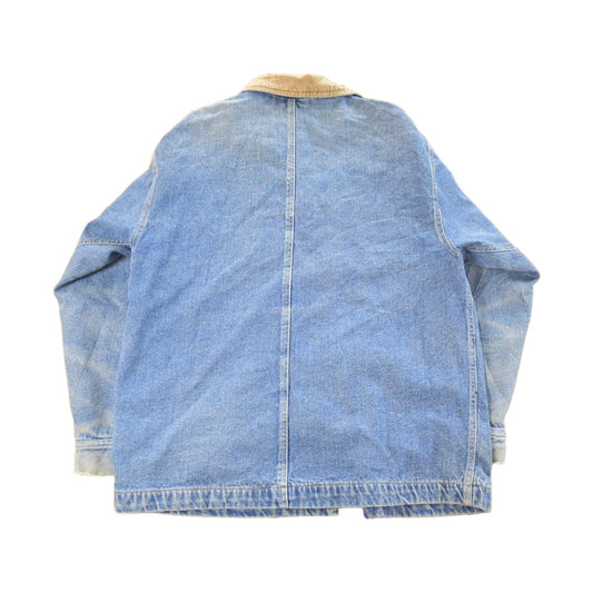 Vintage 1990s Great Land Flannel Lined Denim Chore Coat Women's Small from propervintagecanada