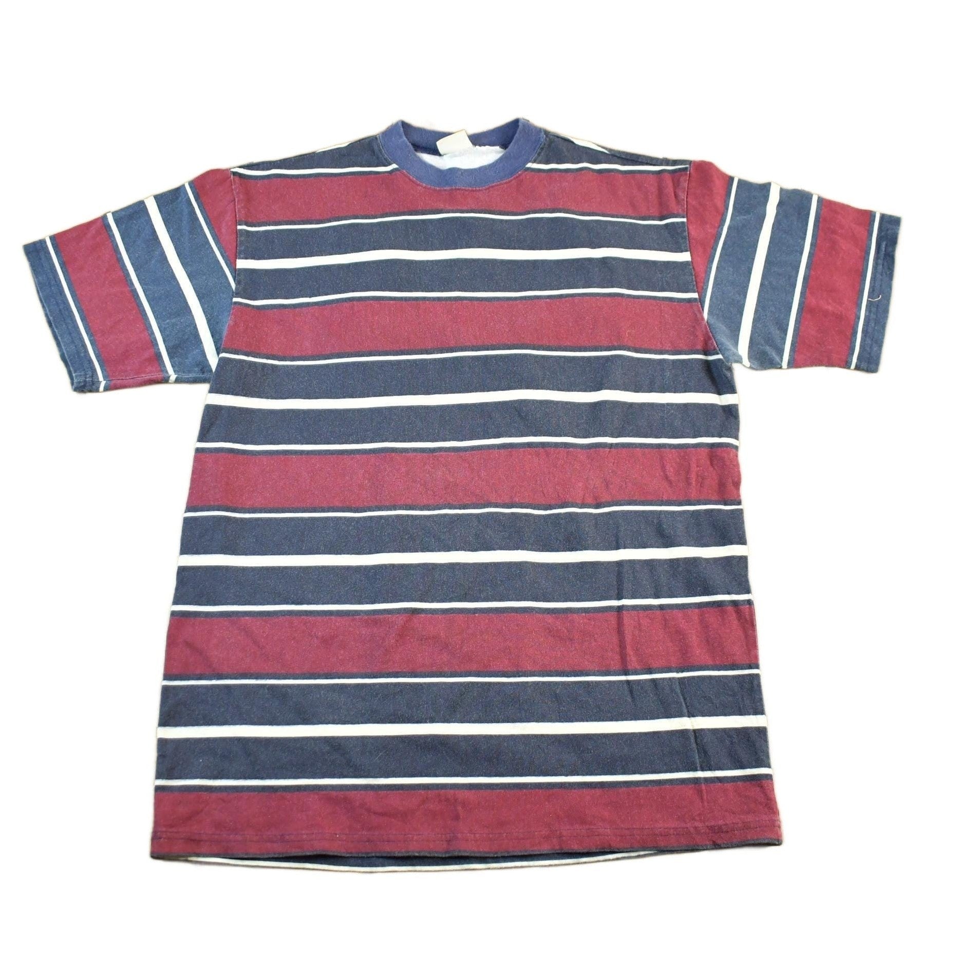 Vintage 1990s Great Land Striped T Shirt Men's Medium from propervintagecanada