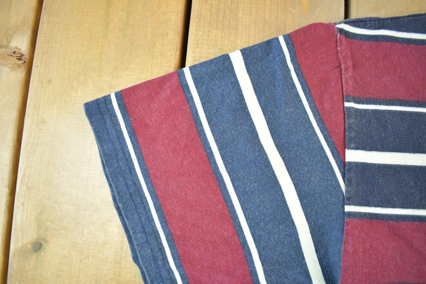 Vintage 1990s Great Land Striped T Shirt Men's Medium from propervintagecanada