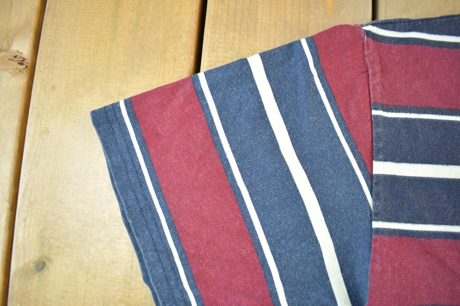 Vintage 1990s Great Land Striped T Shirt Men's Medium from propervintagecanada