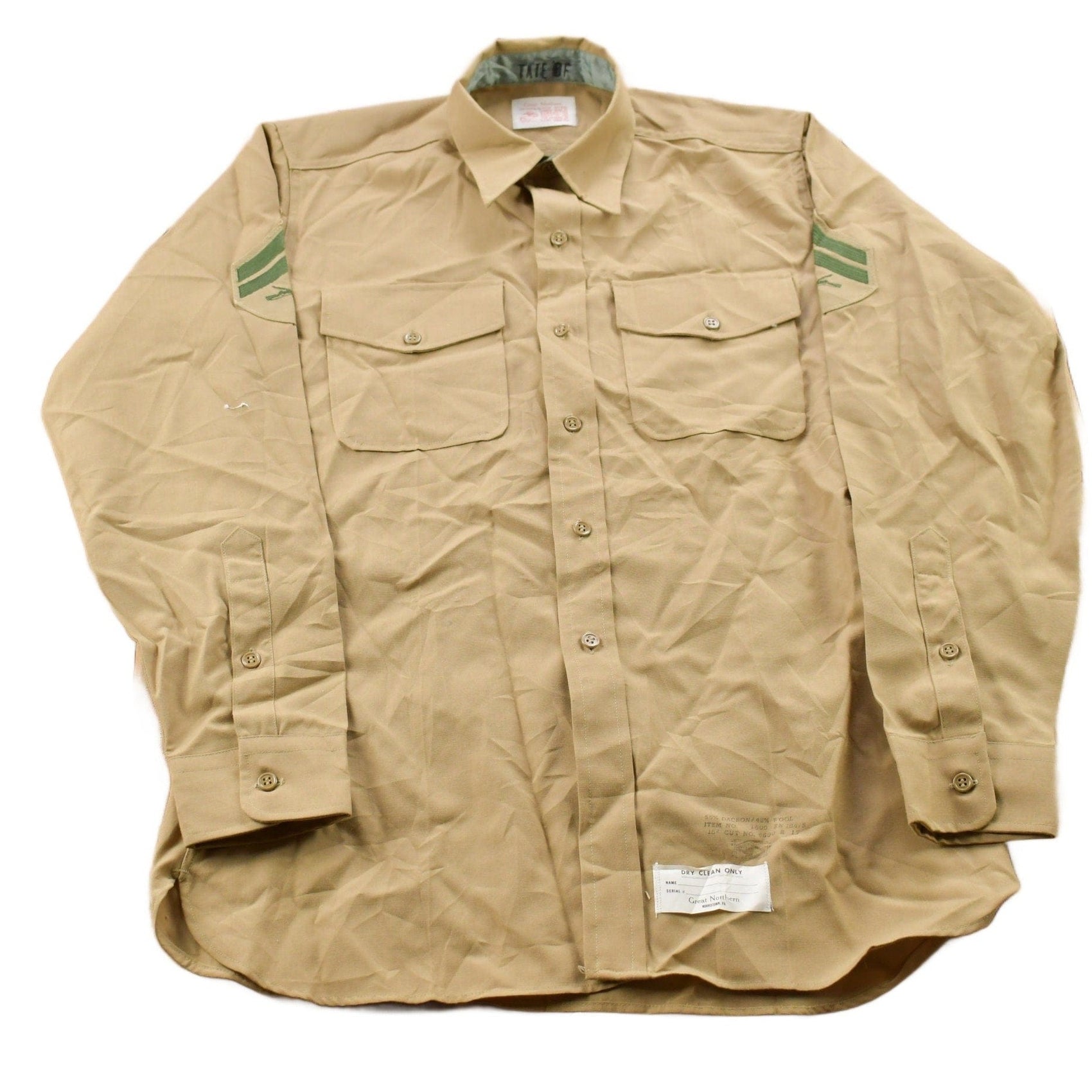 Vintage 1990s Great Northern USMC Blank Button Up Military Shirt Men's MMen's Medium from propervintagecanada