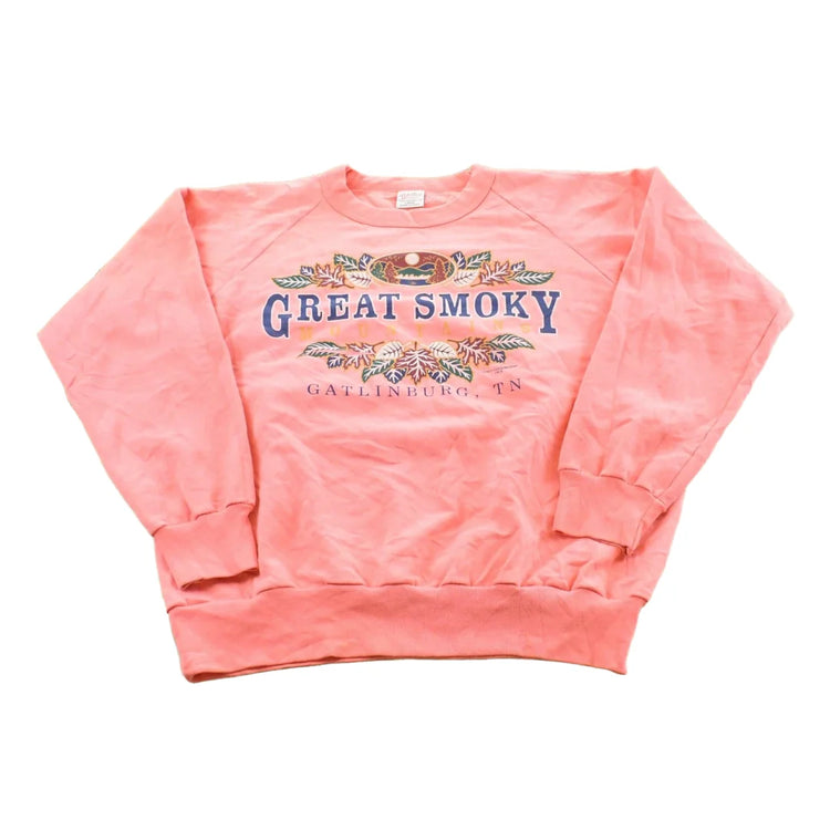 Vintage 1990s Great Smoky Mountains Autumn Fall Leaves Crewneck Sweatshirt Mens M from propervintagecanada