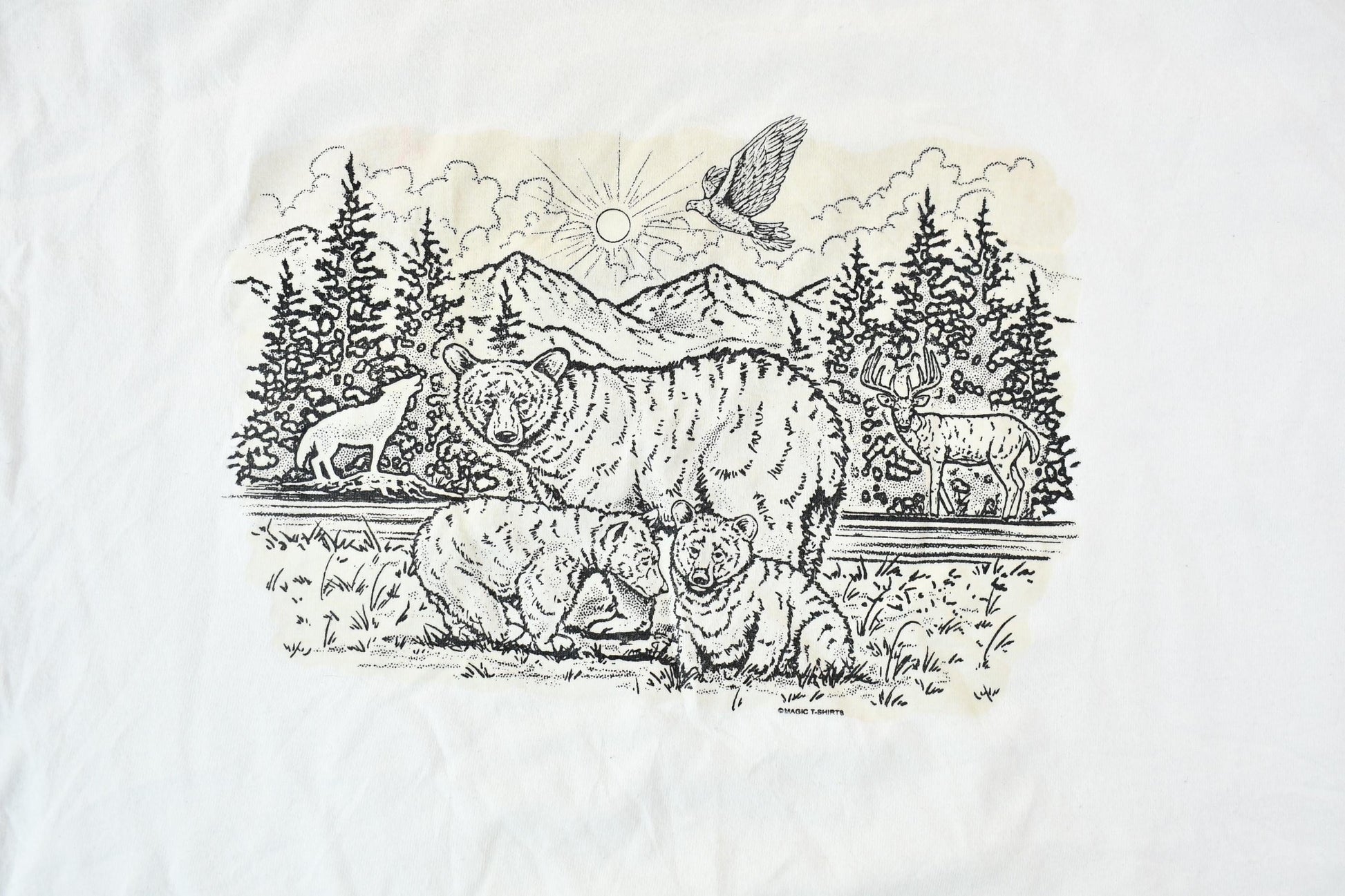 Vintage 1990s Great Wolf Lodge Niagara Falls Canada Single Stitch Souvenir Graphic Travel T-Shirt Men's Large from propervintagecanada