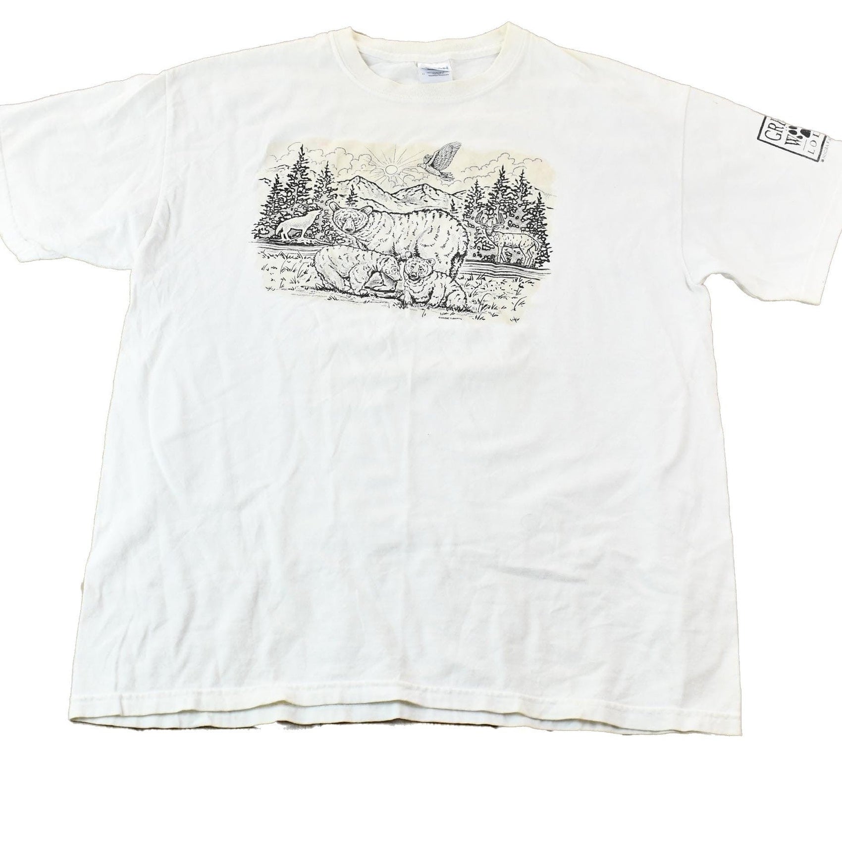 Vintage 1990s Great Wolf Lodge Niagara Falls Canada Single Stitch Souvenir Graphic Travel T-Shirt Men's Large from propervintagecanada