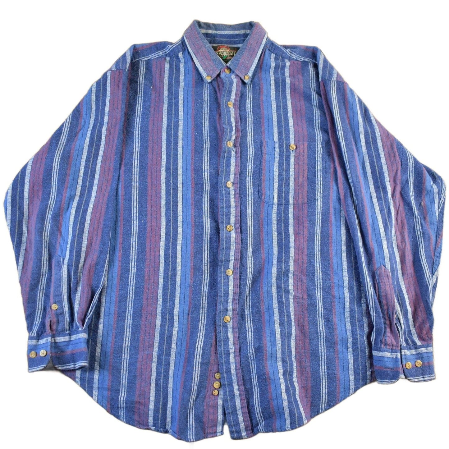 Vintage 1990s Greatland Apparel Button Up Plaid Shirt Men's Large from propervintagecanada