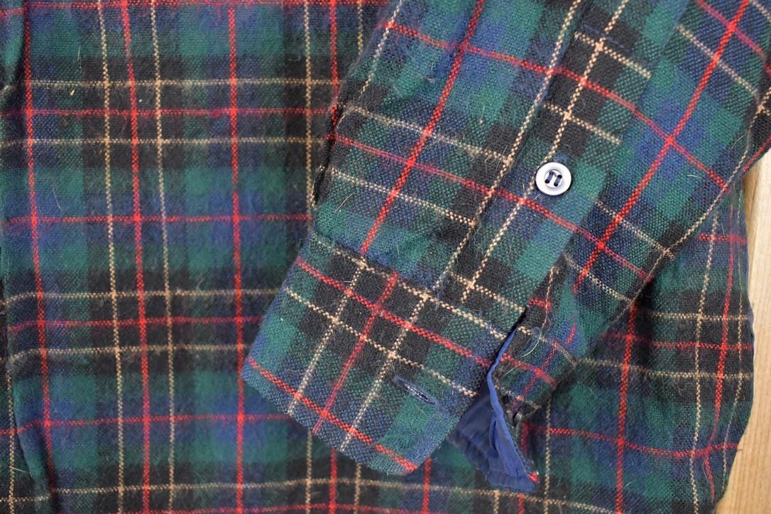 Vintage 1990s Greatland Sportswear Plaid Lined Button Up Sweater Men's L from propervintagecanada
