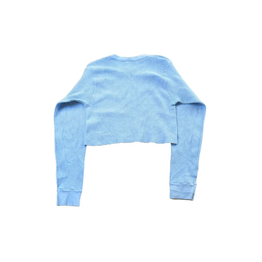 Vintage 1990s Greatland Thermal Waffle Knit Cropped Long Sleeve Mens S from propervintagecanada