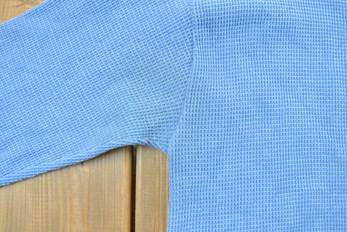 Vintage 1990s Greatland Thermal Waffle Knit Cropped Long Sleeve Mens S from propervintagecanada