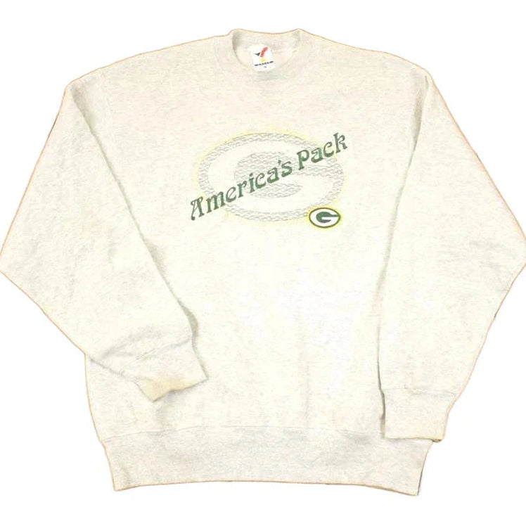 Vintage 1990s Green Bay Packers Americas Pack Embroidered NFL Crewneck Sweatshirt Mens L from propervintagecanada