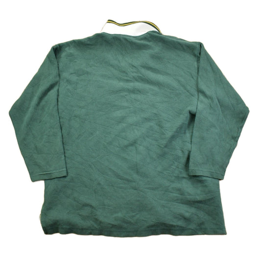 Vintage 1990s Green Bay Packers Button Up Rugby Style NFL Football Sweatshirt Men's Large from propervintagecanada