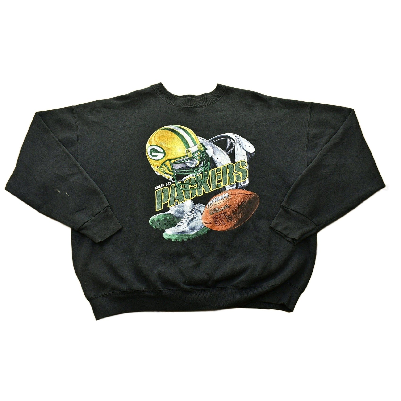 Vintage 1990s Green Bay Packers Crewneck Sweatshirt Men's 2XL from propervintagecanada