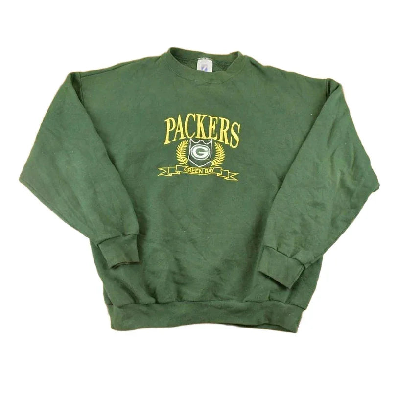Vintage 1990s Green Bay Packers Crewneck Sweatshirt Men's L / 90s NFL Football / Sportswear / Gridiron / Super Bowl from propervintagecanada