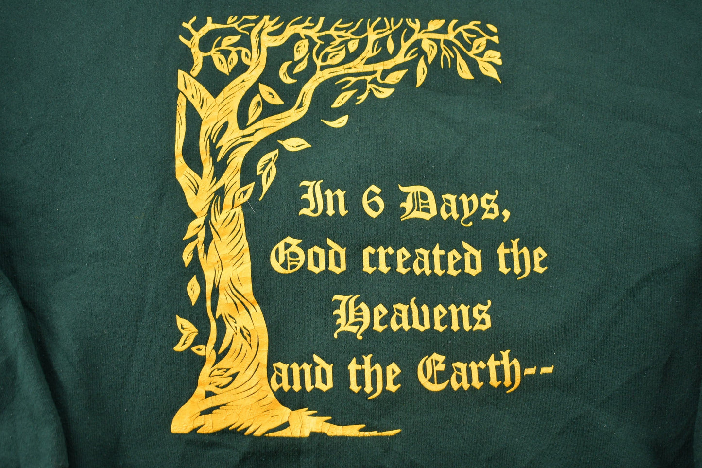 Vintage 1990s Green Bay Packers In 6 Days God Created the Heavens and the Earth Crewneck Sweatshirt Men's 2XL from propervintagecanada