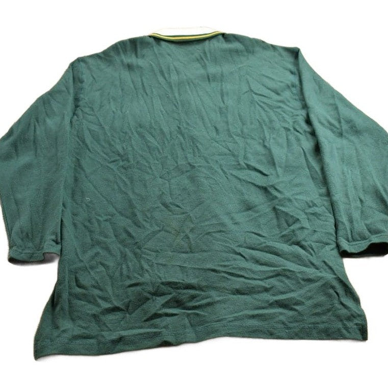 Vintage 1990s Green Bay Packers NFL Button Up Collared Sweatshirt Men's Medium from propervintagecanada