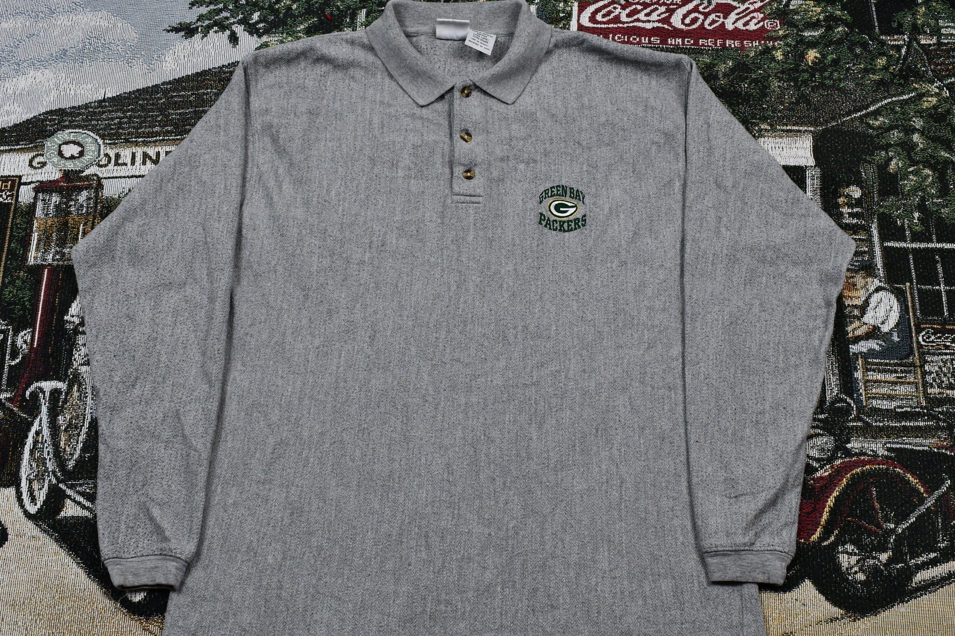 Vintage 1990s Green Bay Packers NFL Collared Embroidered Sweater Men's XL from propervintagecanada