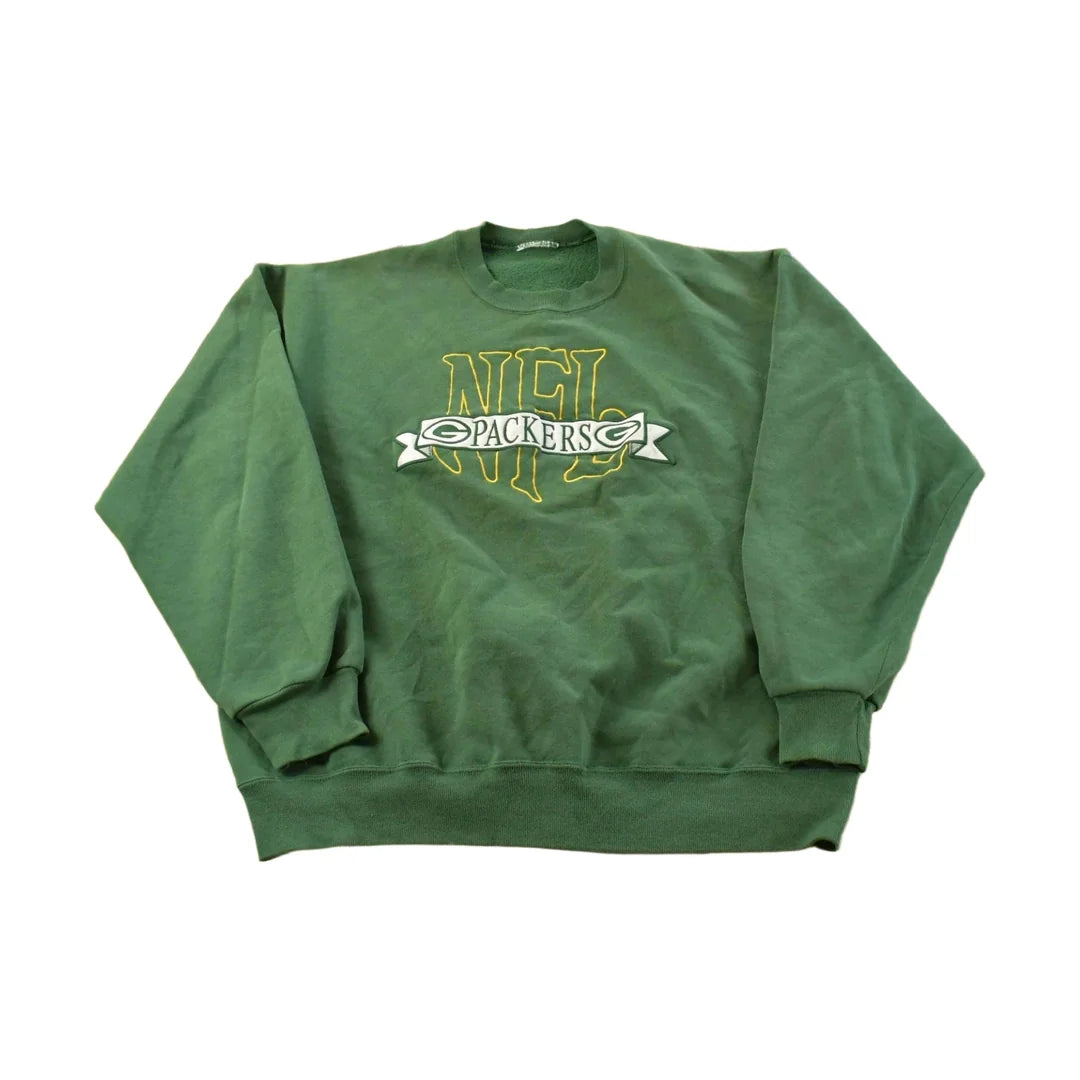 Vintage 1990s Green Bay Packers NFL Crewneck Embroidered Sweatshirt Men's L from propervintagecanada
