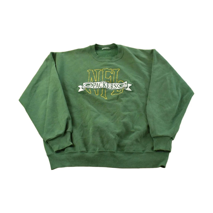 Vintage 1990s Green Bay Packers NFL Crewneck Embroidered Sweatshirt Men's L from propervintagecanada
