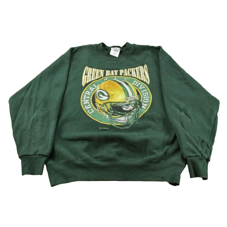 Vintage 1990s Green Bay Packers NFL Crewneck Sweatshirt Men's L from propervintagecanada