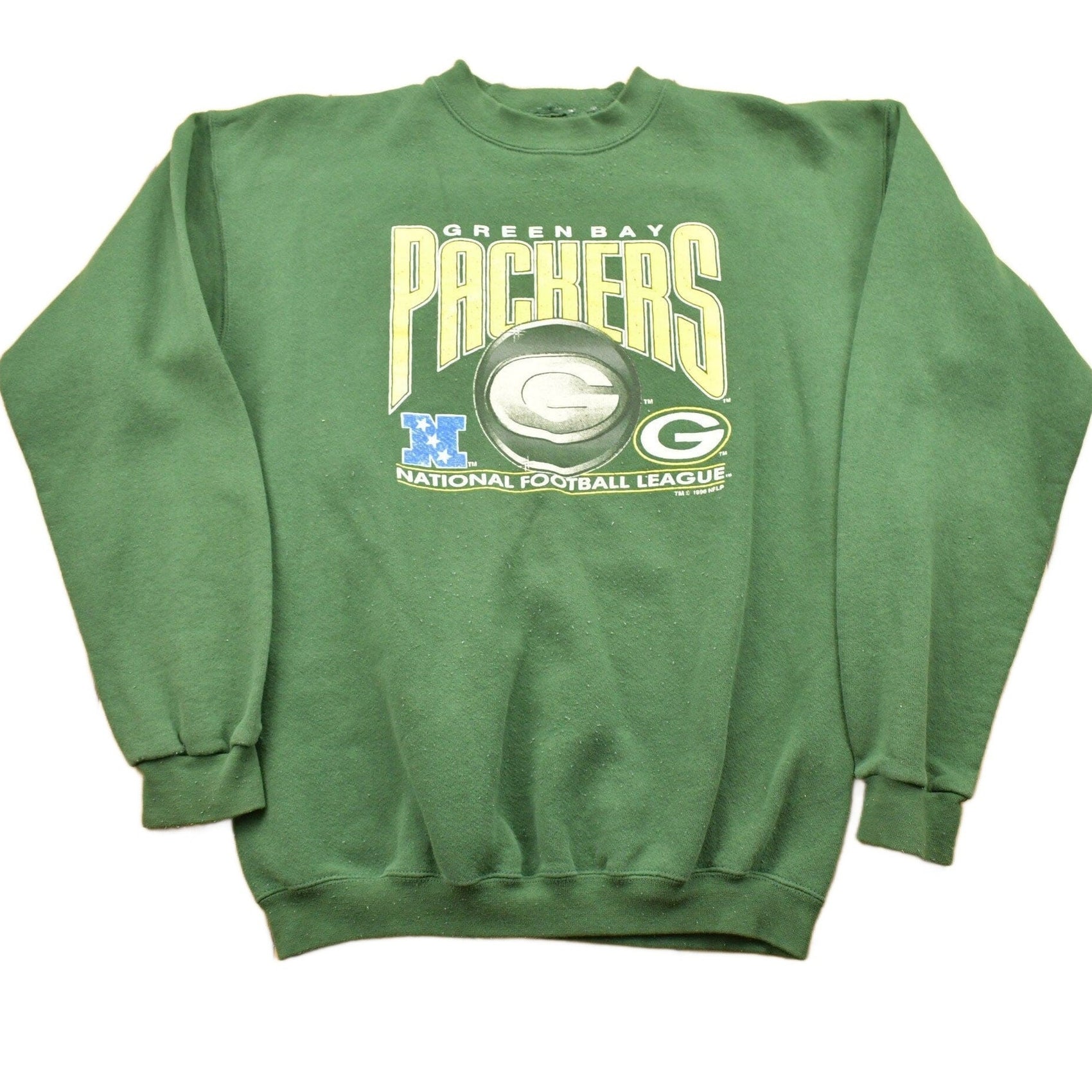 Vintage 1990s Green Bay Packers NFL Crewneck Sweatshirt Men's Large from propervintagecanada