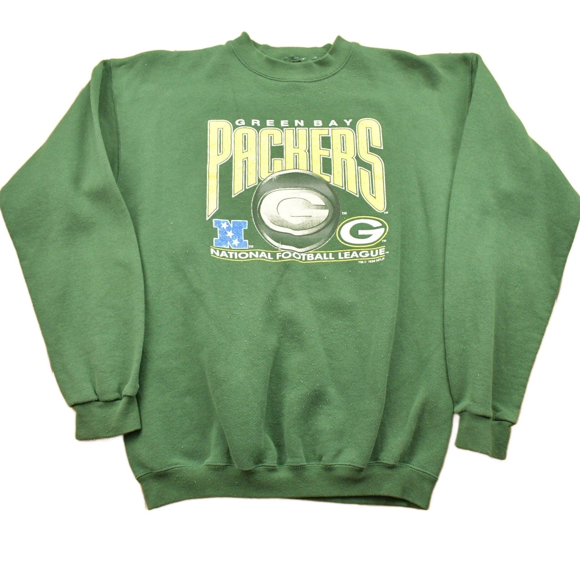 Vintage 1990s Green Bay Packers NFL Crewneck Sweatshirt Men's Large from propervintagecanada