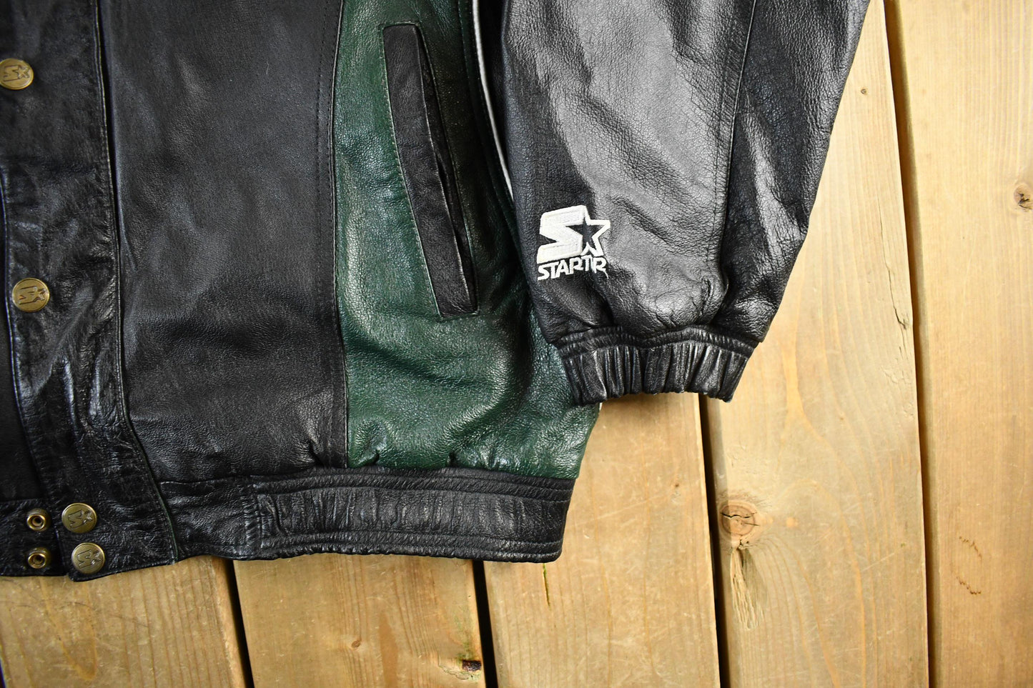Vintage 1990s Green Bay Packers NFL Leather Jacket Men's Large from propervintagecanada