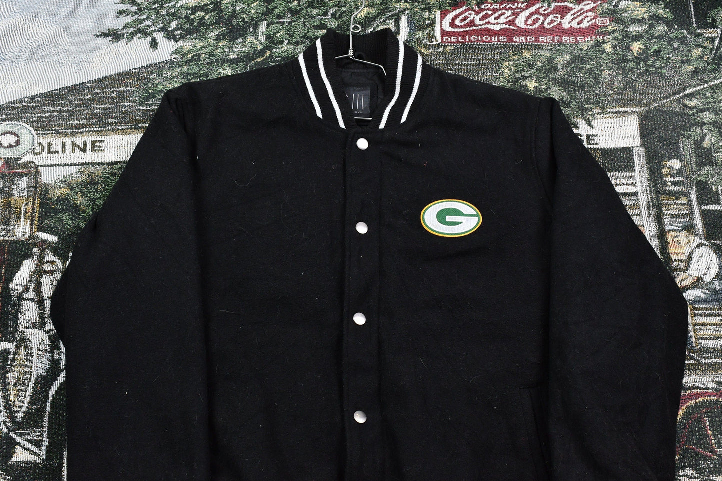 Vintage 1990s Green Bay Packers NFL Varsity Bomber Jacket Men's Large from propervintagecanada