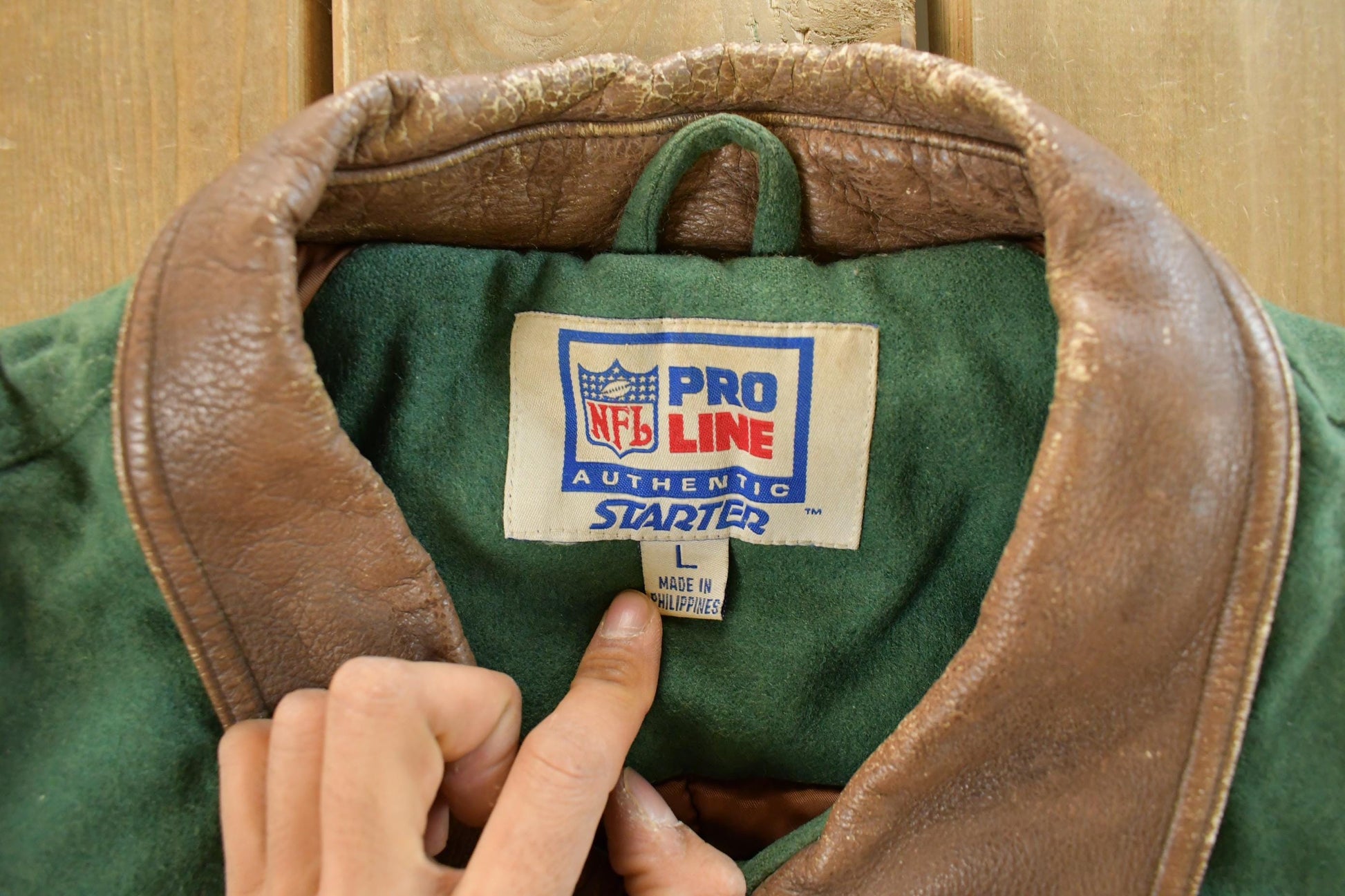 Vintage 1990s Green Bay Packers NFL Wool Leather Varsity Jacket Men's Large from propervintagecanada