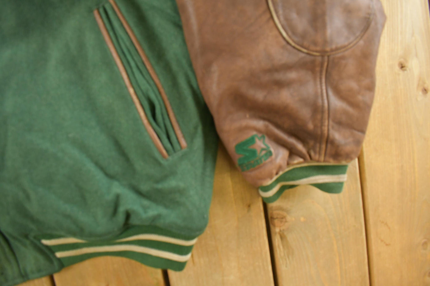 Vintage 1990s Green Bay Packers NFL Wool Leather Varsity Jacket Men's Large from propervintagecanada